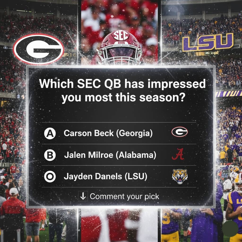 Deeper Dive Into Advanced Analysis Of The Three Standout Quarterbacks — Carson Beck (Georgia), Jalen Milroel (Alabama), and Jayden Daniels (LSU) — Breaking Down Their True Value Through Advanced Metrics and Film-Style Evaluation.