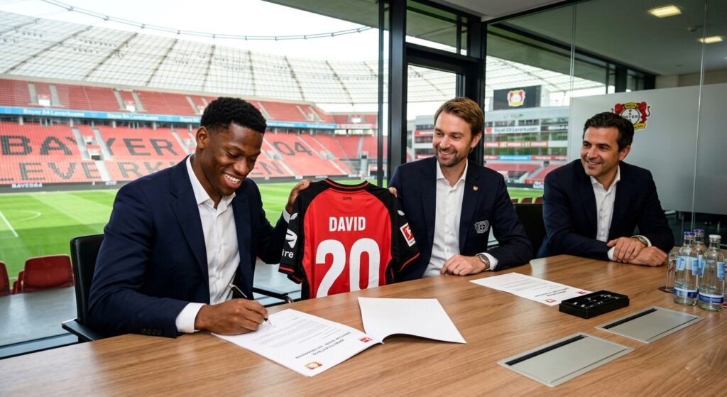 🚨🔴⚫ LEVERKUSEN ZÜNDET TRANSFER-BOMBE – JONATHAN DAVID VOR REKORD-DEAL! ⚽🔥 Die Werkself sorgt für Schlagzeilen: Bayer 04 Leverkusen plant offenbar die Verpflichtung von Jonathan David in einem Mega-Transfer. Fans im BayArena fiebern mit, Experten diskutieren sofort die strategischen Folgen für die Offensivpower, und ganz Fußball-Deutschland fragt sich: Kann David Leverkusen endlich zur Bundesliga-Spitze katapultieren? 👀💥