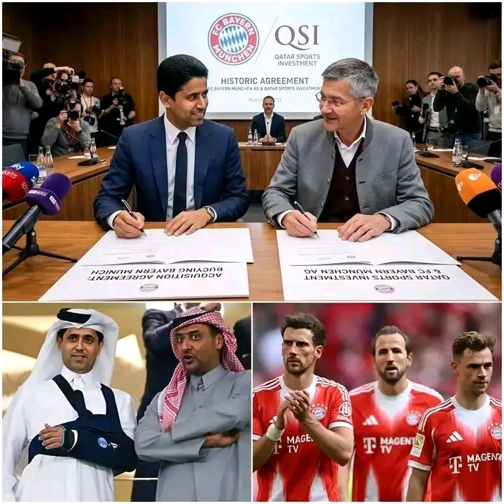 🔴🔵 „SCHOCK-VERDACHT: Katarische Milliardäre haben den FC Bayern München im Visier – historischer Übernahmeplan!“ 🔥 Berichten zufolge beobachtet Qatar Sports Investments den FC Bayern München sehr genau und soll ernsthafte Absichten haben, Gespräche über eine mögliche Übernahme zu beschleunigen. Dieser Schritt wird offenbar im Vorfeld der FIFA-Weltmeisterschaft 2034 geprüft und sorgt bereits für Spekulationen, dass Bayern zum deutschen Pendant von Paris Saint-Germain werden könnte. Während finanzielle Details noch unklar sind, sprechen Insider von äußerst strengen Bedingungen, die innerhalb der Bayern-Führung für Spannungen sorgen und grundlegende Fragen zur Zukunft des Vereins aufwerfen.