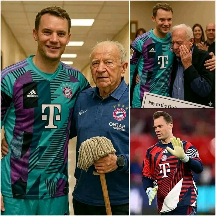 Fußballlegende Manuel Neuer war zutiefst erschüttert, als er bei einem Besuch seiner ehemaligen Highschool entdeckte, dass der 79-jährige Hausmeister Mr. John weiterhin unermüdlich arbeitete, nur um seine Familie zu unterstützen. Was danach geschah, schockierte die gesamte Schulgemeinschaft und erregte landesweite Aufmerksamkeit, da Neuer eine lebensverändernde Entscheidung traf, die die Zukunft des älteren Mannes für immer veränderte.