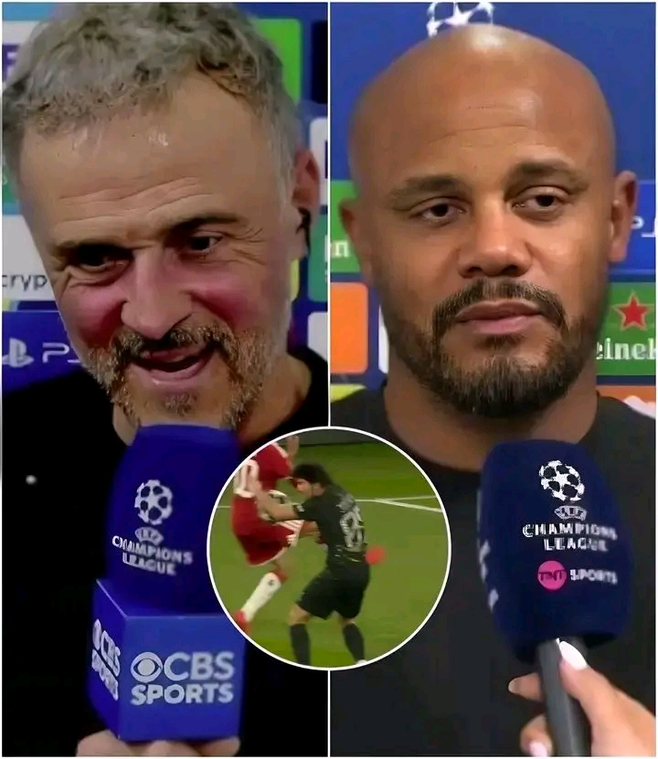 Die Spannungen im Duell zwischen FC Bayern Munich und PSG eskalieren weiter, nachdem Trainer Luis Enrique die Presse offenbar schockierte, indem er das umstrittene Handspiel von João Neves verteidigte und Bayern sarkastisch vorwarf, sie würden „nach einem Sündenbock suchen, wenn sie auf dem Platz nicht gewinnen können“. Die Aussage löste Empörung in den deutschen Medien aus, doch die Atmosphäre kippte völlig, als Bayern-Trainer Vincent Kompany mit einer kalten, unerwarteten Reaktion konterte, die den Raum angeblich für einen Moment sprachlos zurückließ.