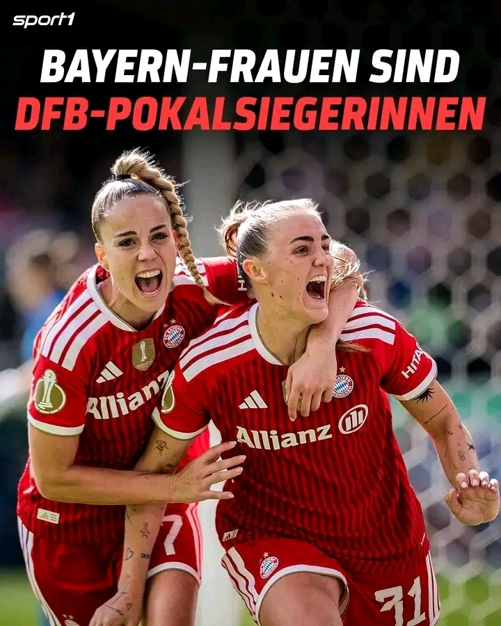 Historischer Triumph für die Frauen des FC Bayern Munich: Nach dem Gewinn der Meisterschaft sichern sich die Münchnerinnen nun auch den DFB-Pokal und machen damit das Double perfekt. Mit einem beeindruckenden 4:0 gegen den VfL Wolfsburg im Finale krönt Bayern eine außergewöhnliche Saison voller Dominanz und Erfolg.
