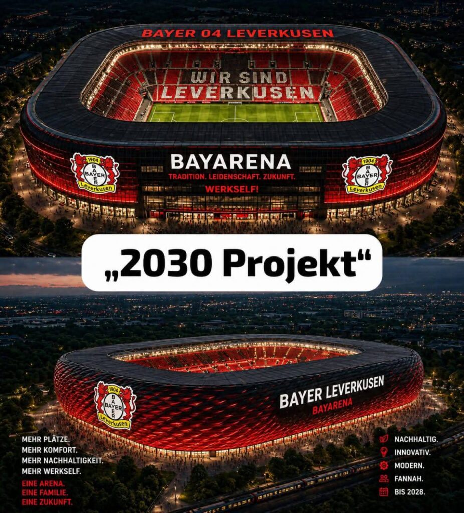 BayArena-Revolution: Bayer Leverkusens 680-Millionen-Dollar-Projekt soll den deutschen Fußball verändern
