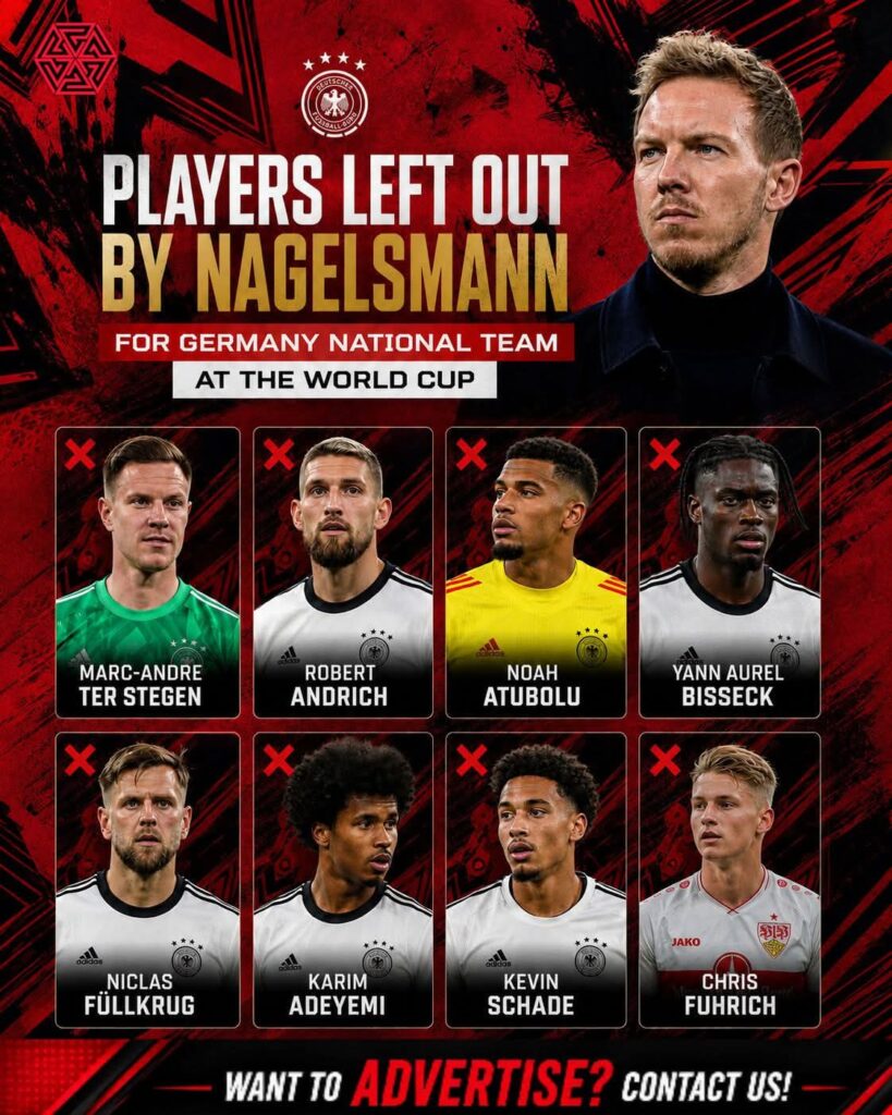 🚨🇩🇪 Nagelsmanns größte WM-Überraschung? Diese deutschen Stars bleiben zu Hause! 😱