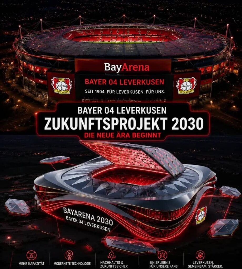 Bayer Leverkusens 680-Millionen-Dollar-Arena: Zukunftsvision oder finanzielles Glücksspiel?