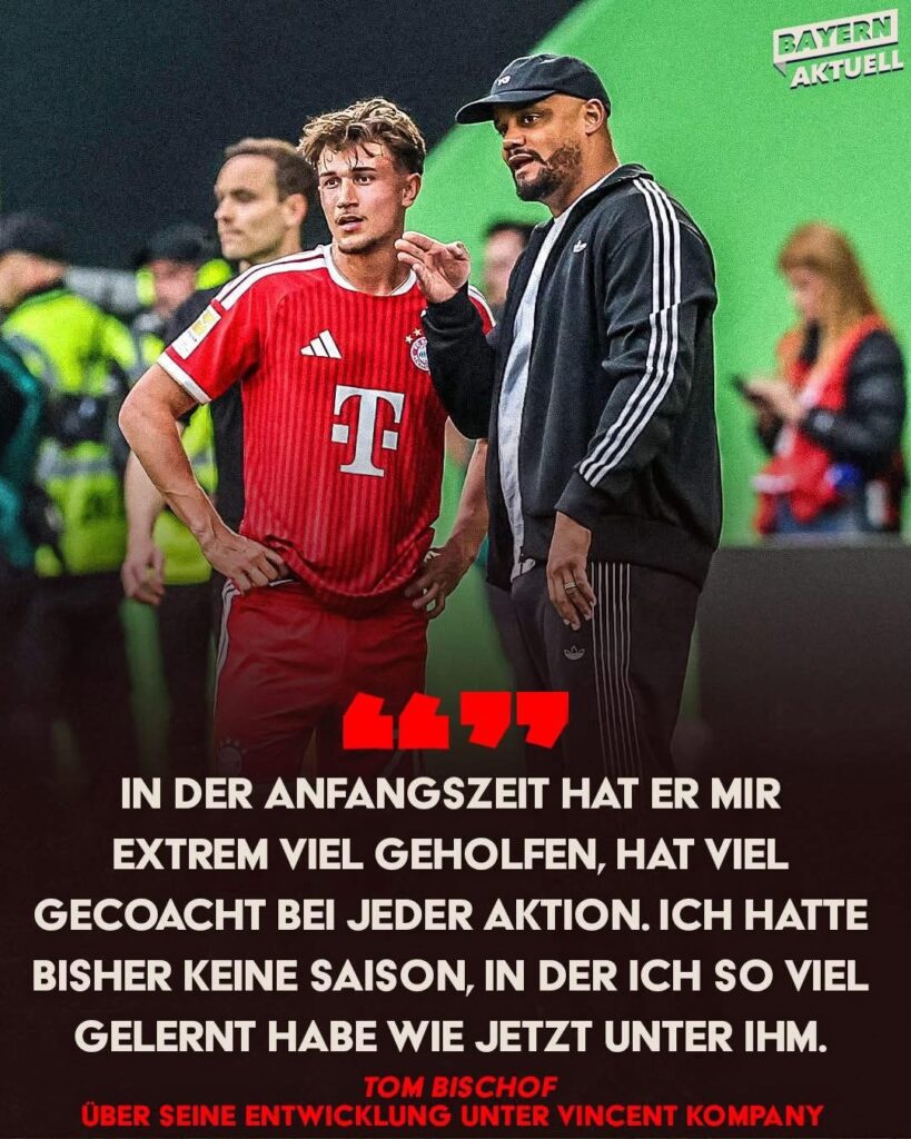 Tom Bischoff hat eine gute erste Saison hingelegt. Bei Bayern München❤️🤍⚽️