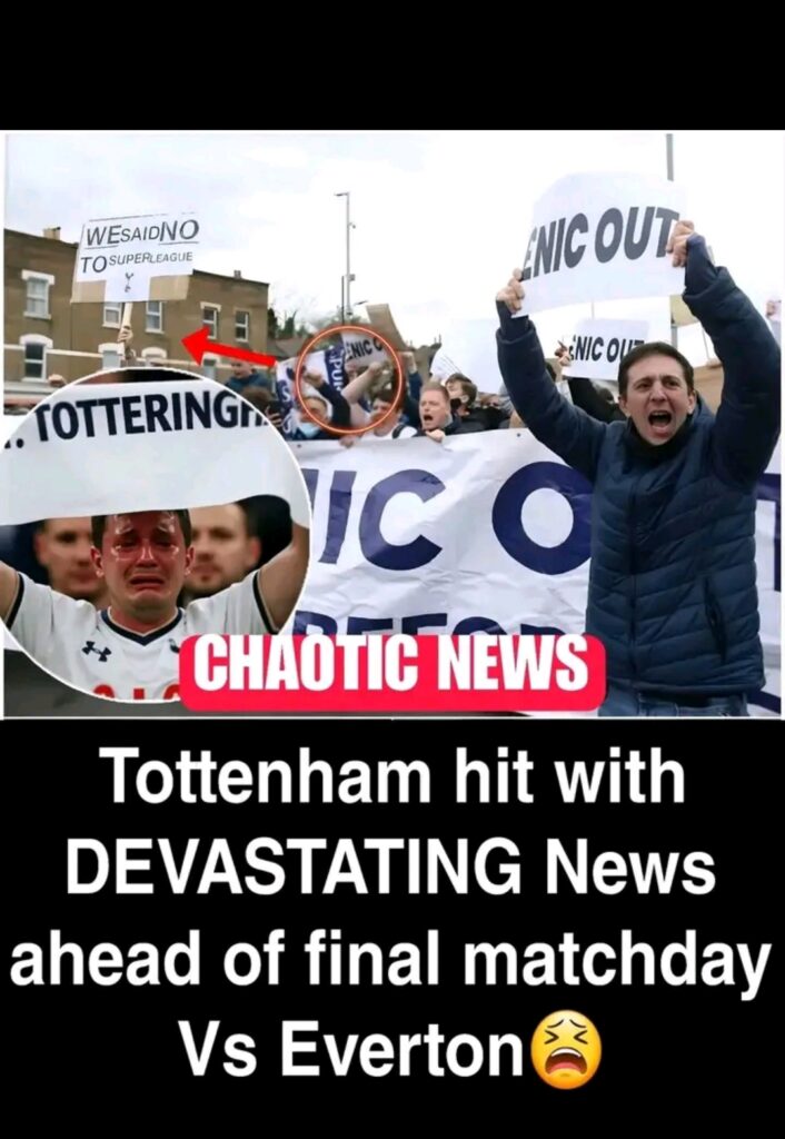 🚨💥 TOTTENHAM EXPLODIERT VOR EVERTON-DUELL! Fan-Wut eskaliert – Spurs stehen vor dem totalen Zusammenbruch! 😱⚪. Tottenham Hotspur erlebt wenige Stunden vor dem entscheidenden Spiel gegen Everton ein absolutes Chaos. Rund um den Verein herrscht eine explosive Stimmung, während wütende Fans ihrem Frust freien Lauf lassen. Vor dem Stadion versammelten sich zahlreiche Anhänger mit Bannern und lauten Protesten gegen die Vereinsführung, die Spieler und die sportliche Entwicklung des Klubs. Viele sprechen bereits von einer der größten Krisen der letzten Jahre.
